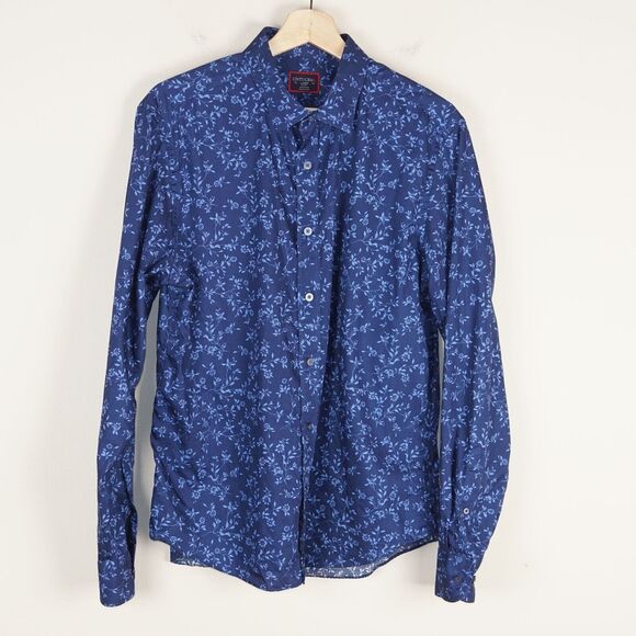 UNTUCKit Other - Untuckit Floral Print Blue Slim Fit Tinazzi Long Sleeuve Button Shirt Mens Sz L